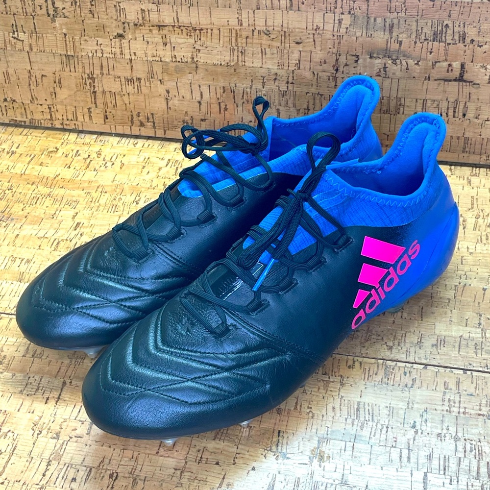 Adidas X 16.1 Soccer Cleats NWOT Sz 12.5 Black Blue Pink